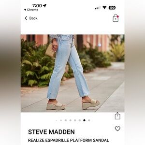 Steve Madden Realize Espadrille Platform Sandal